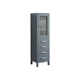 Design Element London 66" Transitional Tall Linen Cabinet