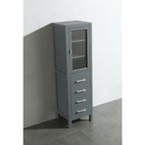 Design Element London 66" Transitional Tall Linen Cabinet