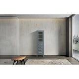 Design Element London 66" Transitional Tall Linen Cabinet