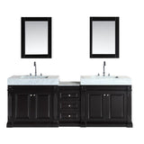 Odyssey 88" Espresso Modern Double Sink Vanity Set w/ Trough Style Sinks