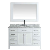 Design Element London 54" White Transitional Single Sink Vanity Set