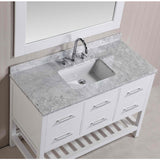 Design Element London 48" White Transitional Single Sink Vanity Set