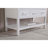 Design Element London 48" White Transitional Single Sink Vanity Set