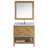 London 36" Honey Oak Transitional Single Sink Vanity Set