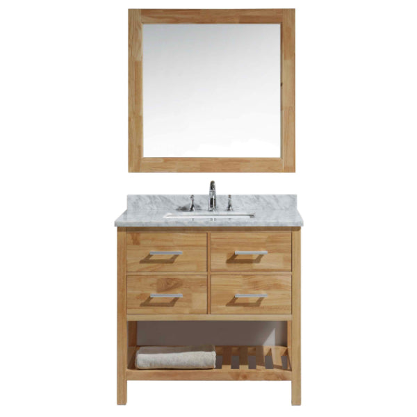 London 36" Honey Oak Transitional Single Sink Vanity Set