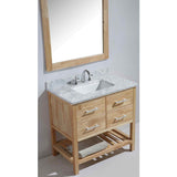 London 36" Honey Oak Transitional Single Sink Vanity Set