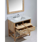 London 36" Honey Oak Transitional Single Sink Vanity Set