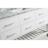 Design Element London 54" White Transitional Single Sink Vanity Set