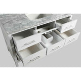 Design Element London 54" White Transitional Single Sink Vanity Set