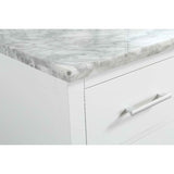 Design Element London 54" White Transitional Single Sink Vanity Set