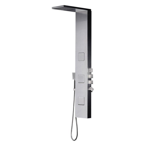 Fresca Modena Stainless Steel (Brushed Silver) Thermostatic Shower Massage Panel