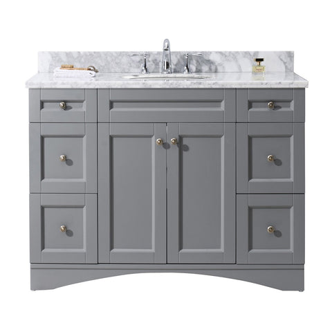 Virtu USA Elise 48" Single Bathroom Vanity with Marble Top and Round Sink