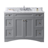 Virtu USA Elise 48" Single Bathroom Vanity with Marble Top and Square Sink