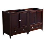 Fresca Oxford 59" Mahogany Traditional Double Sink Bathroom Cabinets