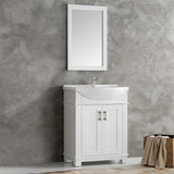 Fresca Hartford 30" White Traditional Bathroom Vanity