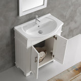 Fresca Hartford 30" White Traditional Bathroom Vanity