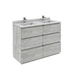 Fresca Formosa 48" Ash Modern Floor Standing Double Sink Bathroom Vanity | FCB31-2424ASH-FC-CWH-U