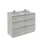 Fresca Formosa 48" Ash Modern Floor Standing Double Sink Bathroom Vanity | FCB31-2424ASH-FC-CWH-U