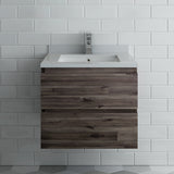 Fresca Formosa 24" Wall Hung Modern Bathroom Cabinet w/ Top  Sink | FCB3124ACA-CWH-U