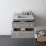 Fresca Formosa 30" Ash Modern Wall Hung Bathroom Vanity | FCB3130ASH-CWH-U