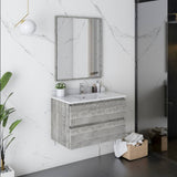 Fresca Formosa 30" Ash Modern Wall Hung Bathroom Vanity | FCB3130ASH-CWH-U