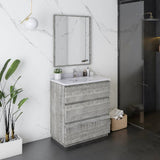 Fresca Formosa 30" Ash Modern Floor Standing Bathroom Vanity | FCB3130ASH-FC-CWH-U