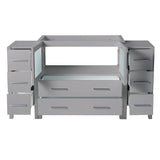 Fresca Torino 60" Gray Modern Bathroom Cabinets