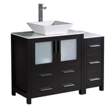 Fresca Torino 42" Espresso Modern Bathroom Cabinets w/ Top & Vessel Sink