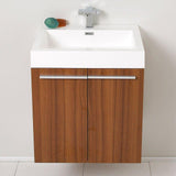 Fresca Alto 23" Teak Modern Bathroom Cabinet w/ Integrated Sink