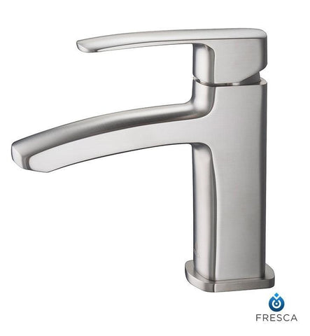 Fresca Fiora Single Hole Mount Bathroom Vanity Faucet - Brushed Nickel