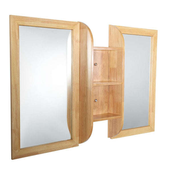 Fresca Bellezza 54" Natural Wood Mirrors with Shelf Combination