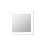 Fresca Platinum Wave 24" Glossy White Bathroom Mirror w/ LED Lighting