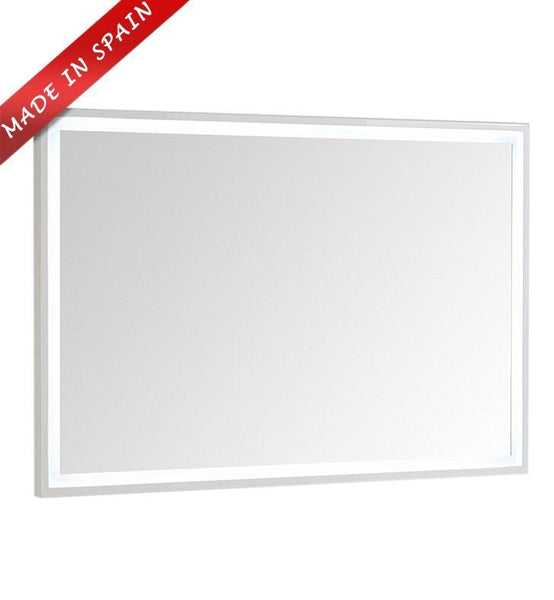 Fresca Platinum Due 48" Glossy White Bathroom LED Mirror