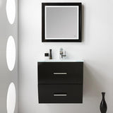 Fresca Platinum Wave 24" Glossy Black Modern Bathroom Vanity