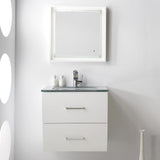 Fresca Platinum Wave 24" Glossy White Modern Bathroom Vanity