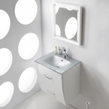 Fresca Platinum Wave 24" Glossy White Modern Bathroom Vanity