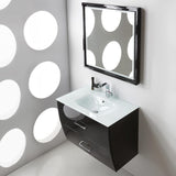 Fresca Platinum Wave 32" Glossy Black Modern Bathroom Vanity