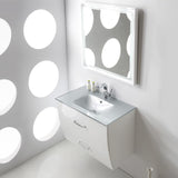 Fresca Platinum Wave 32" Glossy White Modern Bathroom Vanity