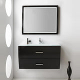 Fresca Platinum Wave 40" Glossy Black Modern Bathroom Vanity