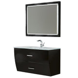 Fresca Platinum Wave 40" Glossy Black Modern Bathroom Vanity