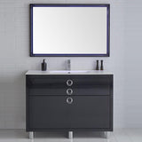 Fresca Platinum Due 48" Glossy Cobalt Bathroom Vanity