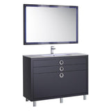 Fresca Platinum Due 48" Glossy Cobalt Bathroom Vanity