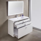 Fresca Platinum Due 48" Glossy White Bathroom Vanity