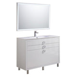 Fresca Platinum Due 48" Glossy White Bathroom Vanity