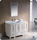 Fresca Oxford 48" Antique White Traditional Bathroom Vanity