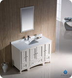 Fresca Oxford 48" Antique White Traditional Bathroom Vanity