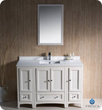 Fresca Oxford 48" Antique White Traditional Bathroom Vanity