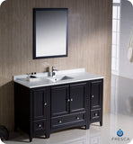 Fresca Oxford 54" Espresso Traditional Bathroom Vanity