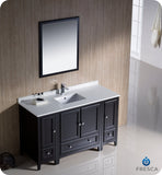 Fresca Oxford 54" Espresso Traditional Bathroom Vanity