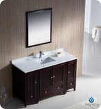 Fresca Oxford 54" Mahogany Traditional Bathroom Vanity